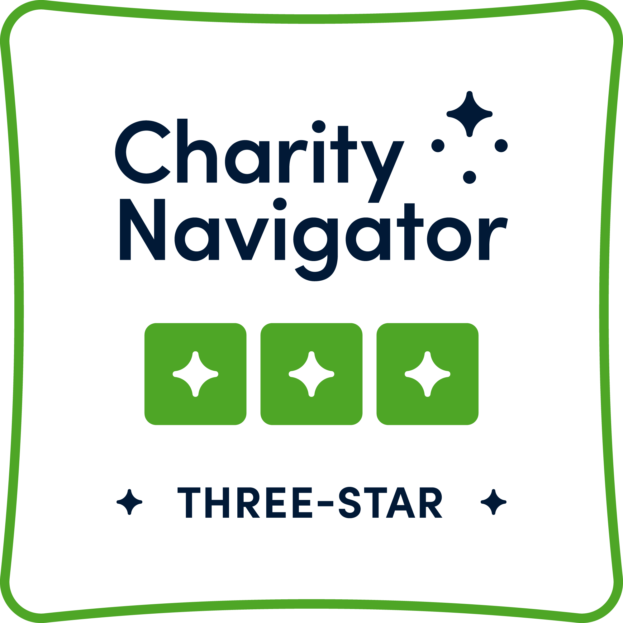 Charity Navigator Three Star Rating Badge